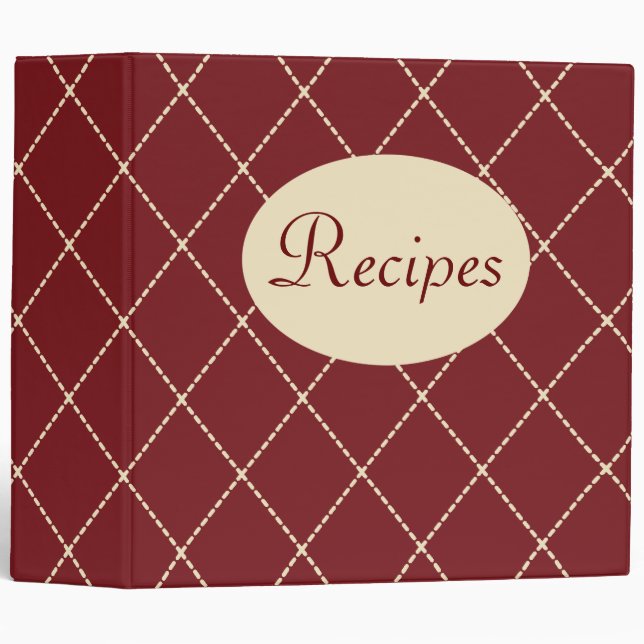 Retro Classic Recipe Organizer Binder Gift (Front/Spine)