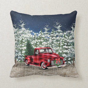 Farmhouse Truck Outdoor Decorative Pillow