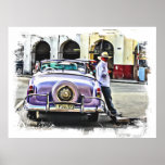*~* Retro Classic Vintage Car Antique Man Poster<br><div class="desc">WALL ART - POSTER PRINT - CLASSIC CARS - Man leaning on car art. Watercolor Grunge style Paintings - PERSONALIZE TEXT IF DESIRED. The background is WHITE. Energetically Enhanced Digital Paintings Retro Classic Vintage Antique Car , Auto , Automobiles. * A man is enjoying the day with his classic convertible....</div>