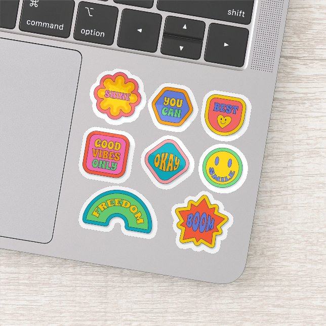 Retro classic vintage sticker set (Detail)