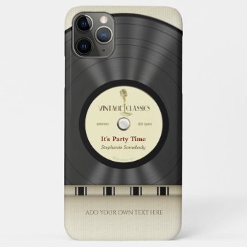 Retro Classic Vinyl Lp Record Iphone 11 Pro Max Case by Specialeetees at Zazzle