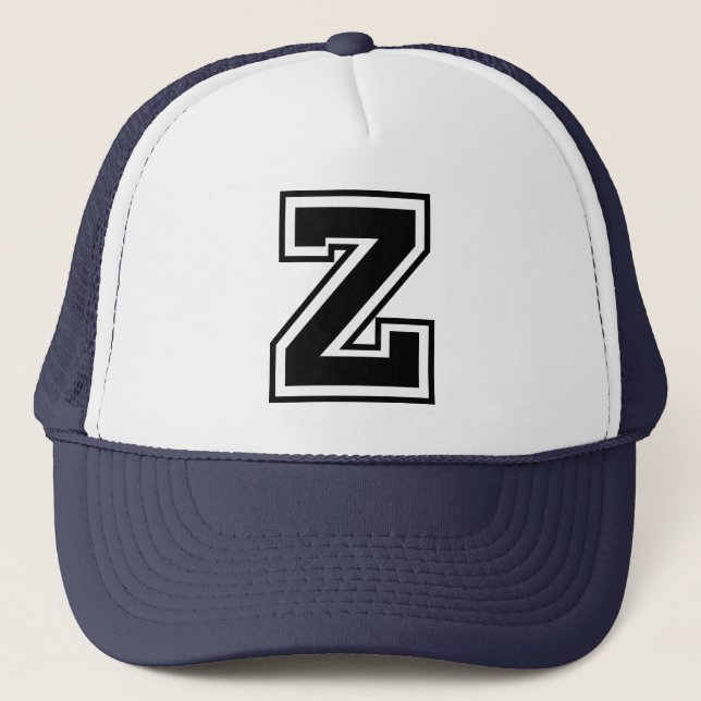 Retro Classic "Z" Monogram Trucker Hat (Front)