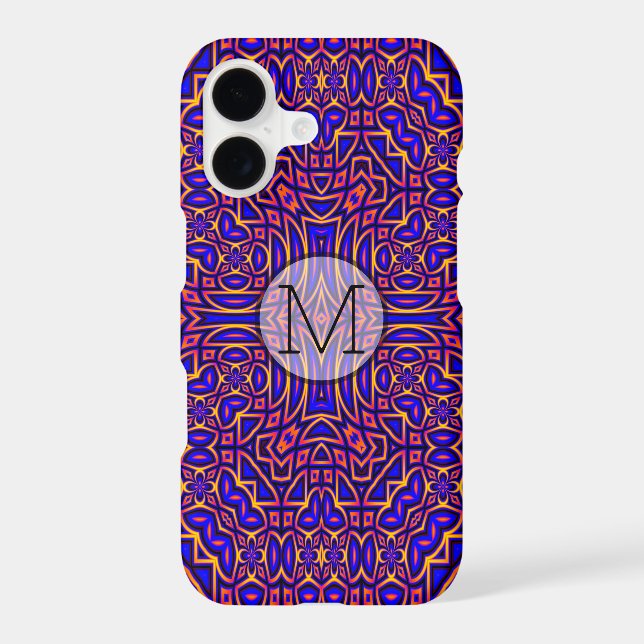 Retro Classy Kaleidoscope Pattern Design Case-Mate iPhone Case (Back)