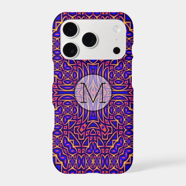 Retro Classy Kaleidoscope Pattern Design Case-Mate iPhone Case (Back)