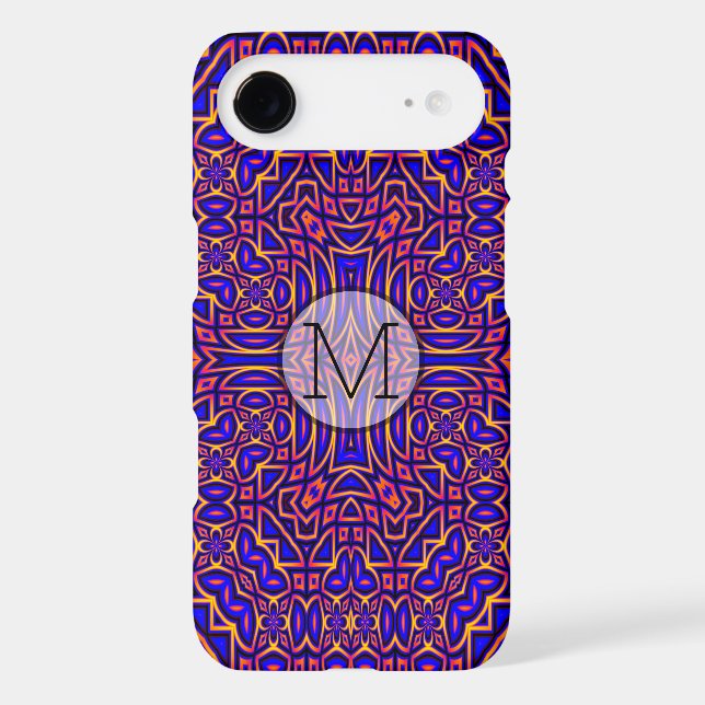 Retro Classy Kaleidoscope Pattern Design Case-Mate iPhone Case (Back)