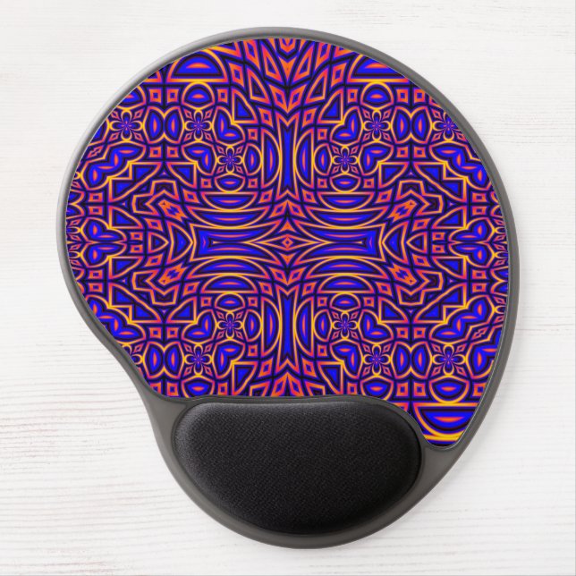 Retro Classy Kaleidoscope Pattern Design Gel Mouse Pad (Front)
