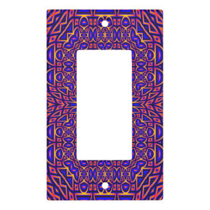 Retro Classy Kaleidoscope Pattern Design Light Switch Cover