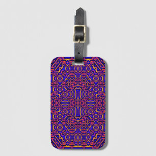 Retro Classy Kaleidoscope Pattern Design Luggage Tag