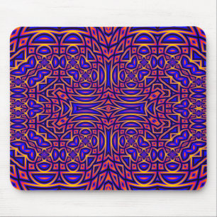 Retro Classy Kaleidoscope Pattern Design Mouse Pad