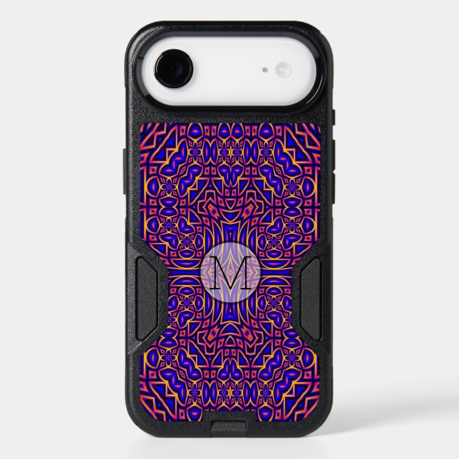 Retro Classy Kaleidoscope Pattern Design Otterbox iPhone Case (Back)