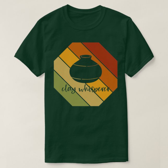 Retro Clay Whisperer Pottery Porcelain Ceramics Ce T-Shirt (Design Front)