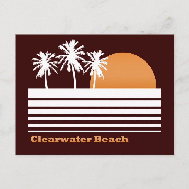 Retro Clearwater Beach Postcard (Front)