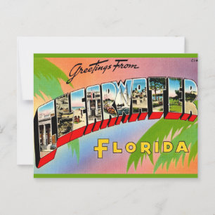 Retro Clearwater Florida Postcard