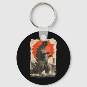 Retro Clic Rare Japanese Art Giant Kaiju Keychain