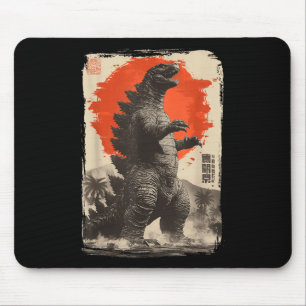 Retro Clic Rare Japanese Art Giant Kaiju Mouse Pad
