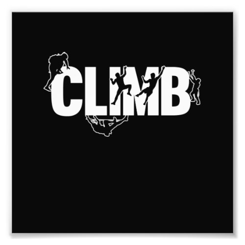 Retro Climb Mountain Climber Rock Climbing Lover G Photo Print