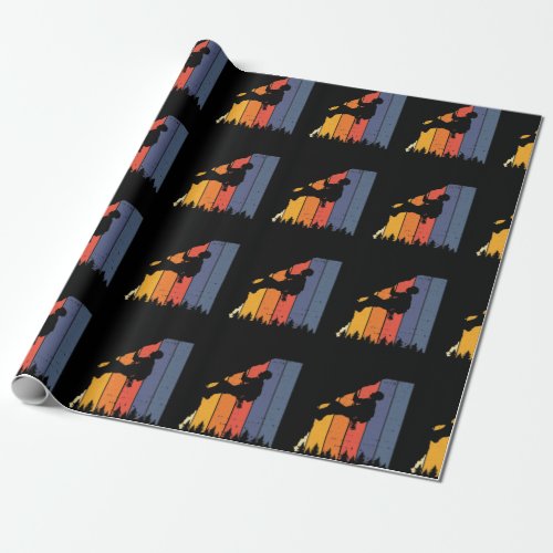 Retro Climbing Bouldering Rock Climbing Wrapping Paper