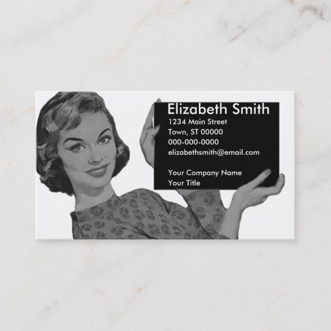 Retro Clipboard Business Card (Front)