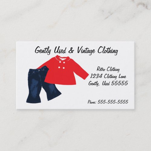 Retro Clothing Business Card