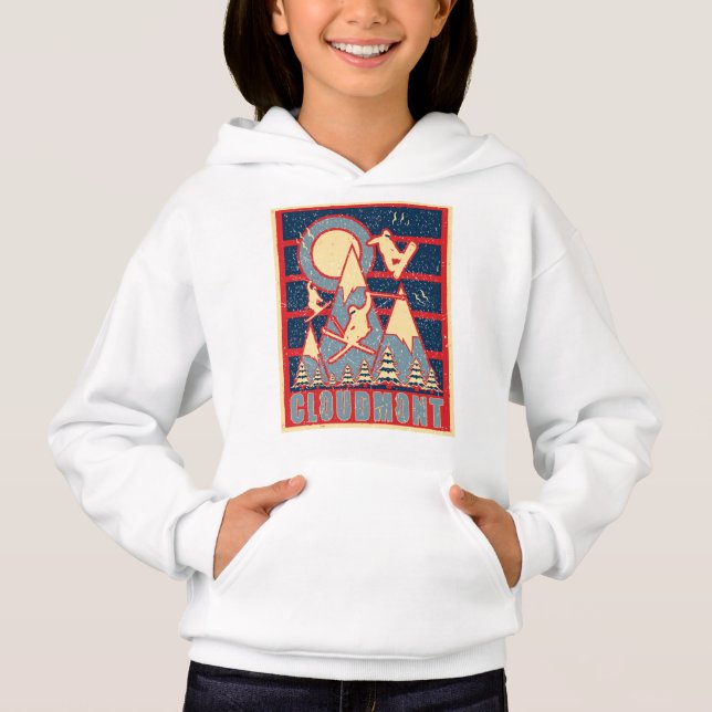 Retro Cloudmont Ski 80s Hoodie (Front)
