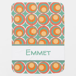 Retro Clovers Baby Blanket