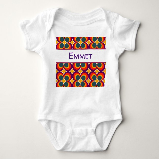 Retro Clovers  Baby Bodysuit (Front)