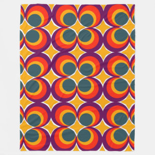 Retro Clovers Fleece Blanket