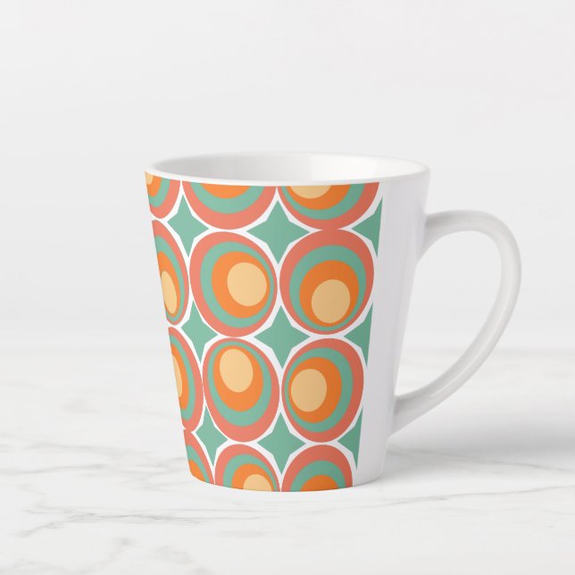 Retro Clovers  Latte Mug (Right)