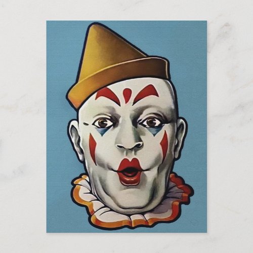 Retro Clown Postcard