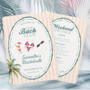 Retro Coastal Chic Bridesmaid Bachelorette Invitation