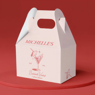 Retro Cocktail Bachelorette Party Favor Boxes