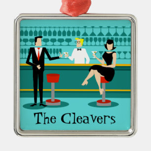 Retro Cocktail Lounge Christmas Ornament