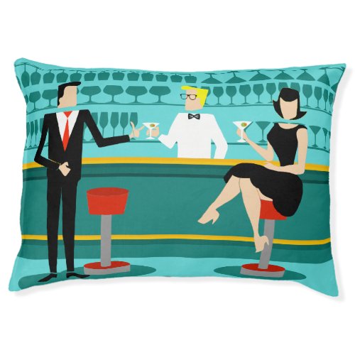 Retro Cocktail Lounge Dog Bed