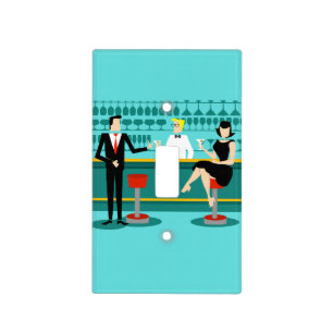 Retro Cocktail Lounge Light Switch Cover