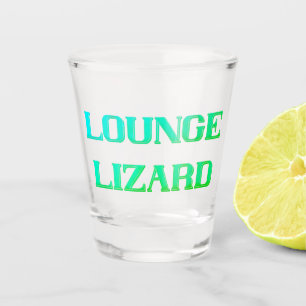 Retro cocktail lounge lizard liquor bar club shot glass
