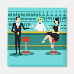 Retro Cocktail Lounge Magnet