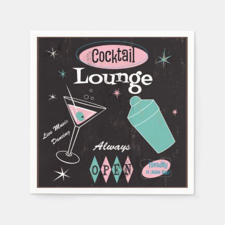 Retro Cocktail Lounge Napkins