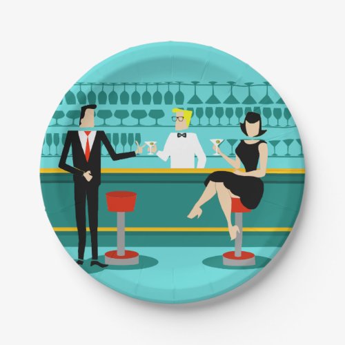 Retro Cocktail Lounge Paper Plates