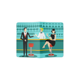 Retro Cocktail Lounge Passport Holder