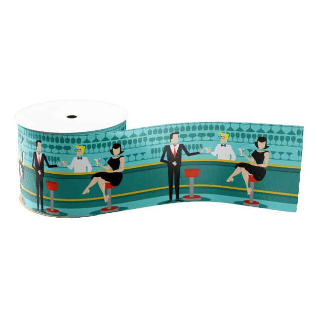 Retro Cocktail Lounge Ribbon (Spool)