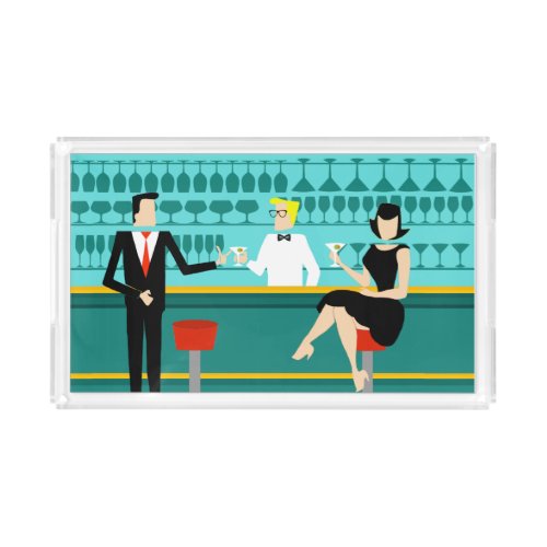 Retro Cocktail Lounge Serving Tray