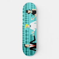 Retro Cocktail Lounge Skateboard