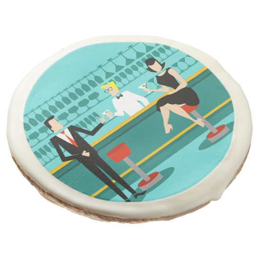 Retro Cocktail Lounge Sugar Cookies (Angled)