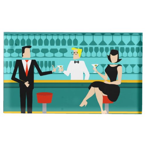 Retro Cocktail Lounge Table Card Holder