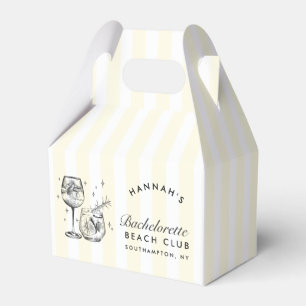 Retro Cocktail Modern Bachelorette Yellow Favor Boxes