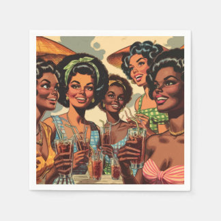 Retro Cocktail Party Girls Napkins