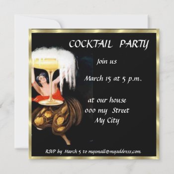 Retro Cocktail Party Invitation by invitesnow at Zazzle