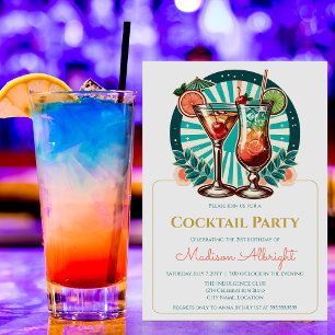 Retro Cocktail Party Invitation
