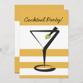 retro Cocktail party Invitation (Front/Back)