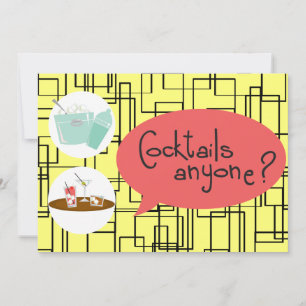 Retro Cocktail Party Invitations